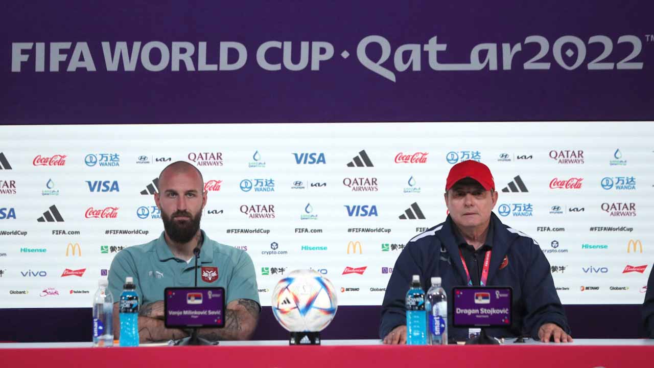 Selektor Dragan Stojković i golman Vanja Milinković – Savić odgovarali na pitanja novinara pred utakmicu sa Kamerunom